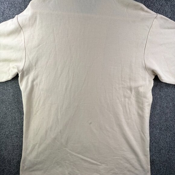 NWD Nautica Men’s Knit Button Up Shirt Yellow Cotton Large Beach Short Sleeve - Picture 11 of 15